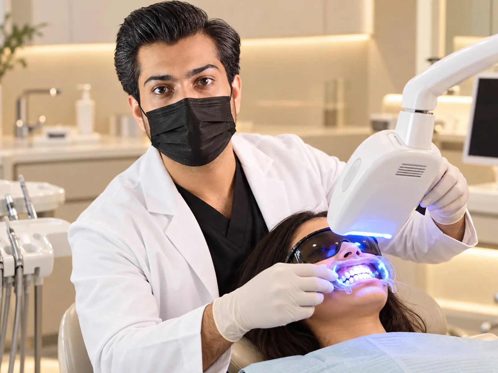 Dr. Hashim with a patient during consultation